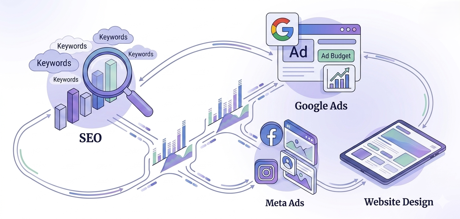 MB Digital Solutions digital marketing dashboard for businesses in Anantapur